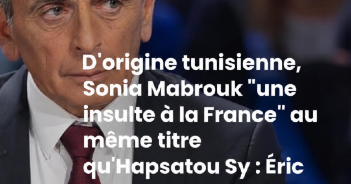 Sonia Mabrouk face à Éric Zemmour : un débat sur les prénoms qui prend une tournure très personnelle