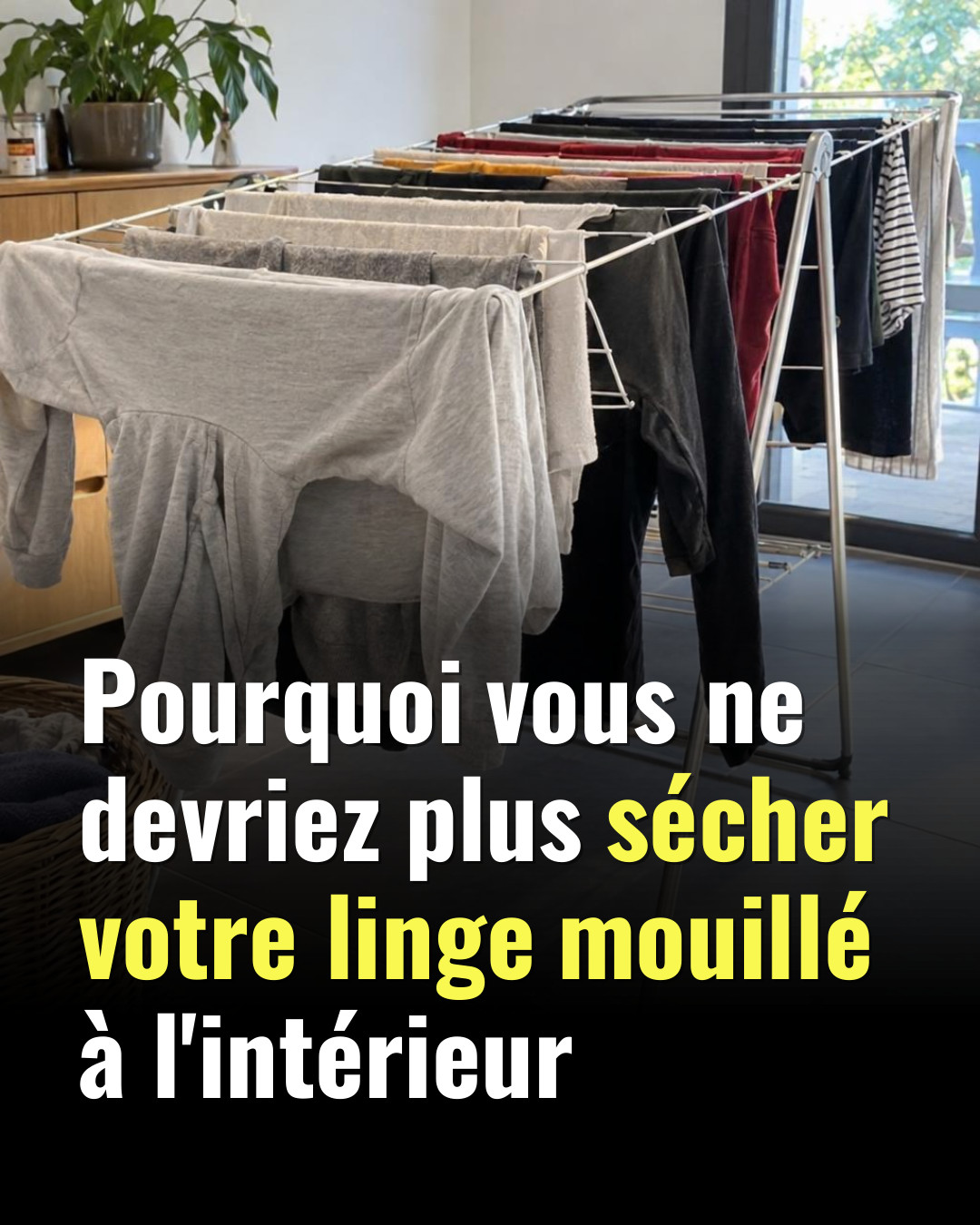 Pourquoi il ne faut plus sécher son linge mouillé à l'intérieur de la maison