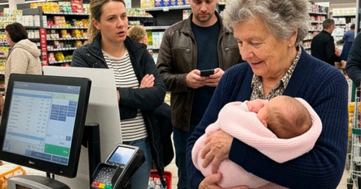 On s’est moqué de moi quand ma carte bancaire a été refusée alors que je tenais ma petite-fille dans les bras – puis une voix derrière moi a dit : « Madame. Vous, celle avec le bébé. »