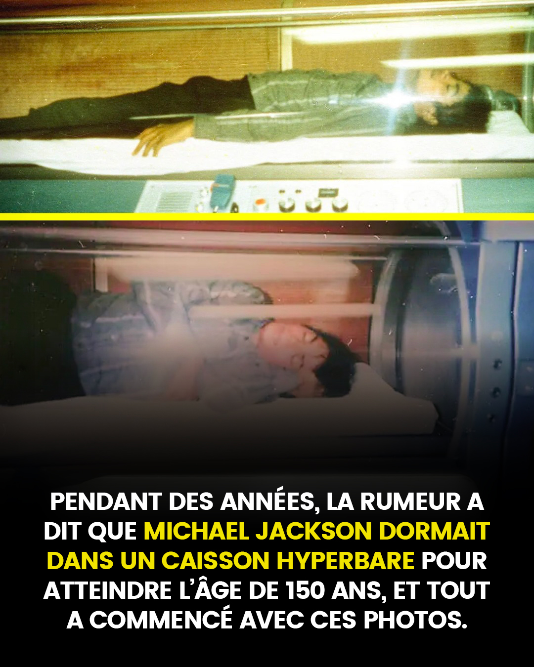 Pendant des années, on a dit que Michael Jackson dormait dans un caisson hyperbare pour atteindre l’âge de 150 ans, et tout a commencé avec ces photos