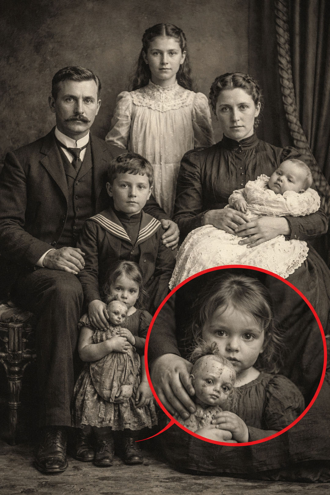 Personne n’avait remarqué ce détail sur la photo de famille… jusqu’à ce que le zoom révèle ses yeux