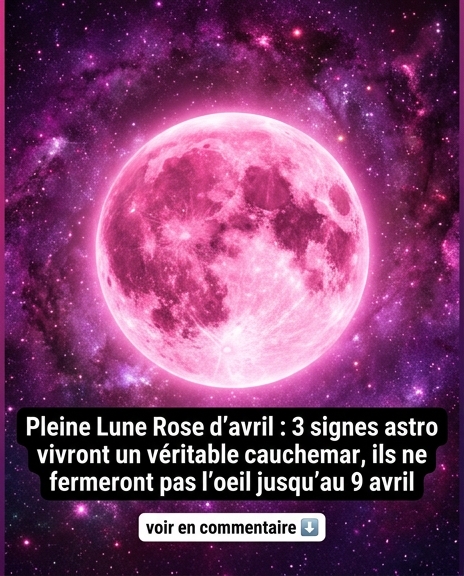 Pleine Lune Rose d’avril : pour 3 signes astrologiques, les nuits pourraient être très agitées jusqu’au 9 avril