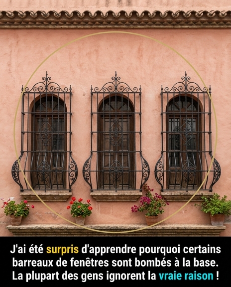 Pourquoi certaines barres de fenêtre sont-elles incurvées en bas ?