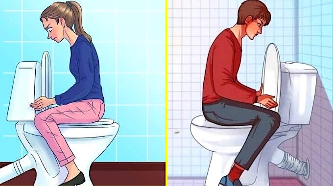 Position alternative sur les toilettes