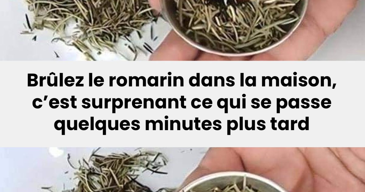 Pourquoi est-il bon de brûler du romarin à la maison ?