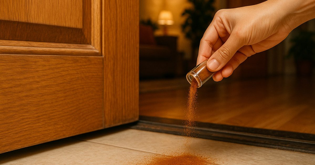 Pourquoi est-il bon de saupoudrer de la cannelle devant la porte ?