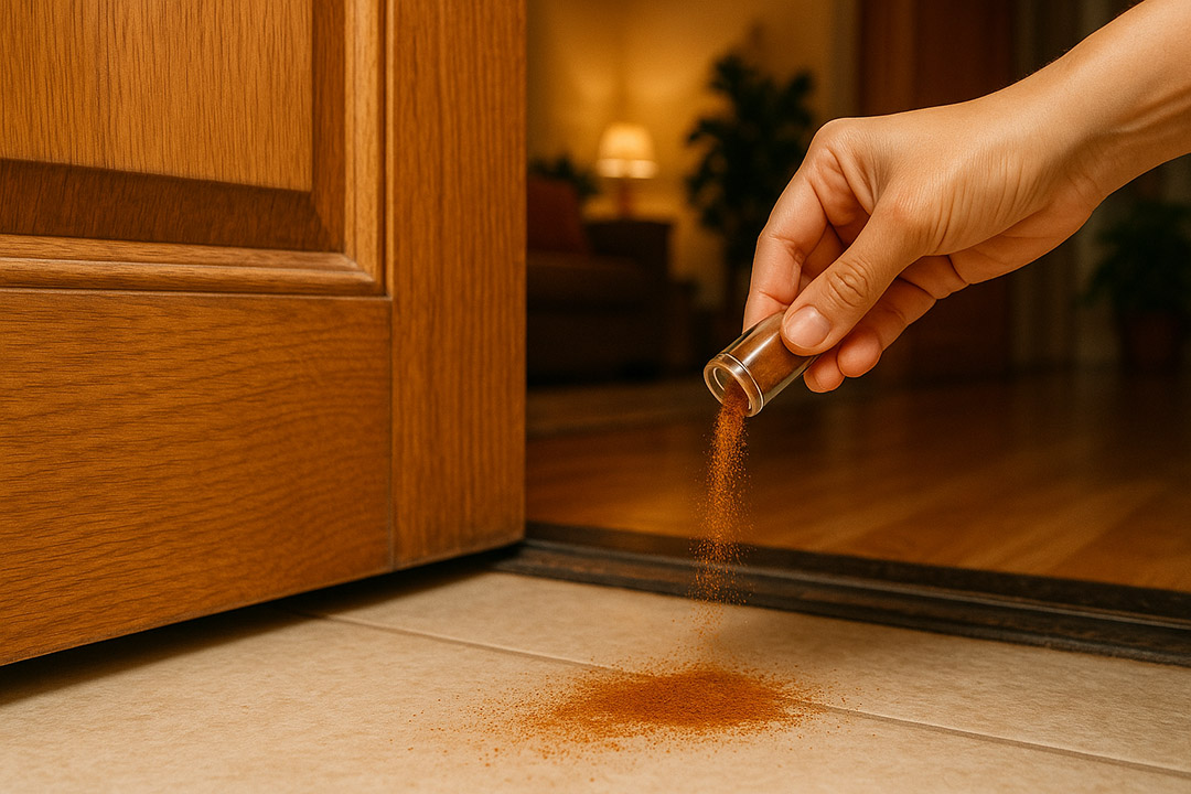 Pourquoi est-il bon de saupoudrer de la cannelle devant la porte ?