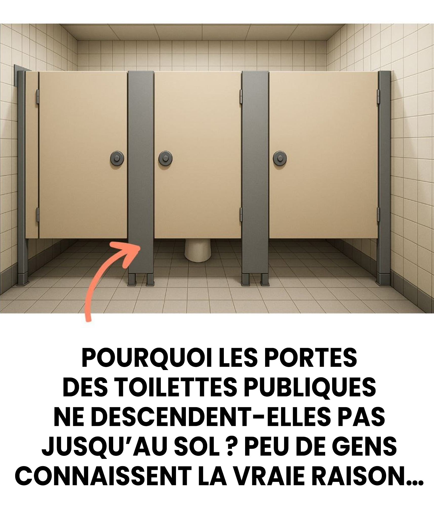 Pourquoi les portes des toilettes publiques ne descendent-elles pas jusqu’au sol ? Peu de gens connaissent la réponse…