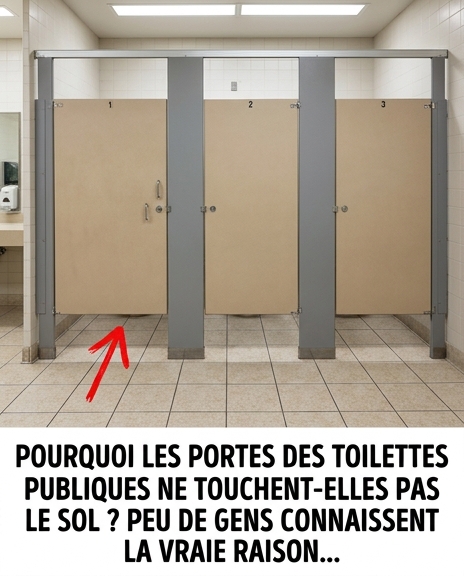 Pourquoi les portes des toilettes publiques ne touchent-elles pas le sol ?