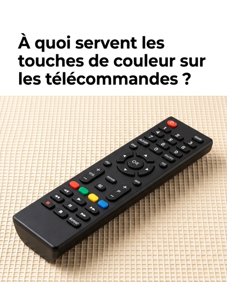 Pourquoi les télécommandes de télévision ont-elles des boutons de couleurs différentes ?