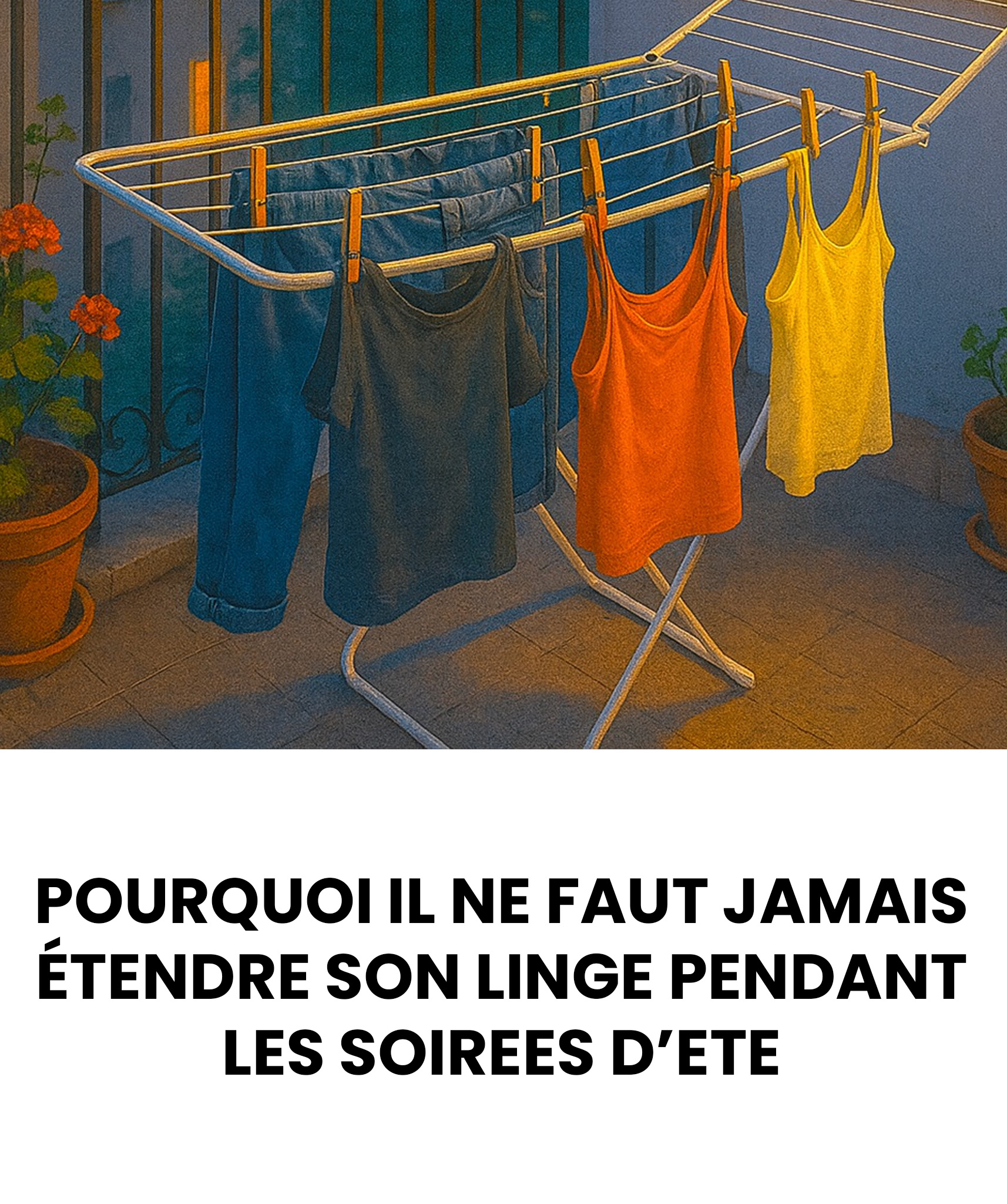 Pourquoi vous ne devriez pas étendre votre linge les soirs d’été : les risques à connaître