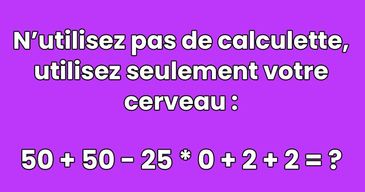 Pouvez-vous résoudre ce test mathématique ?