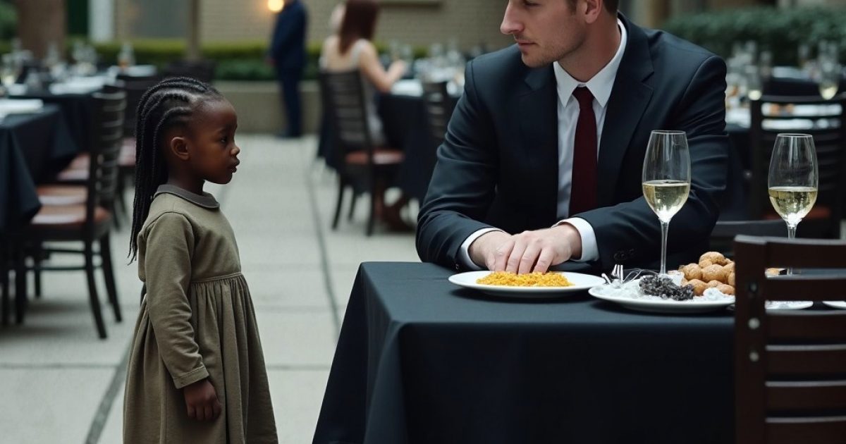 Puis-je manger avec vous ? demanda la petite fille sans abri à un homme millionnaire — sa réponse fit pleurer tout le monde…