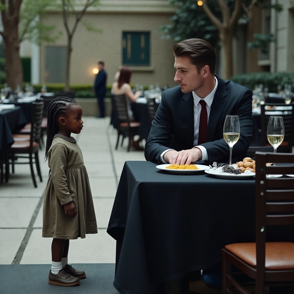 Puis-je manger avec vous ? demanda la petite fille sans abri à un homme millionnaire — sa réponse fit pleurer tout le monde…