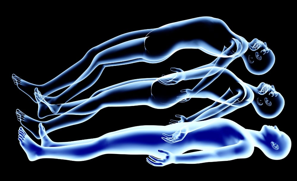 Représentation artistique d'une expérience de mort imminente