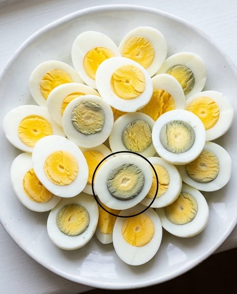 Que signifie le cercle vert autour des œufs ?