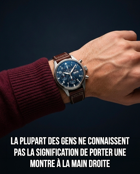Que signifie porter une montre au poignet droit ?