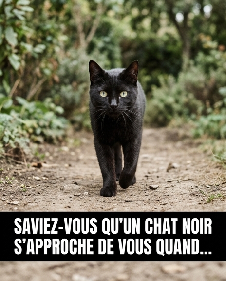 Que symbolise l'approche d'un chat noir et comment l'interpréter ?