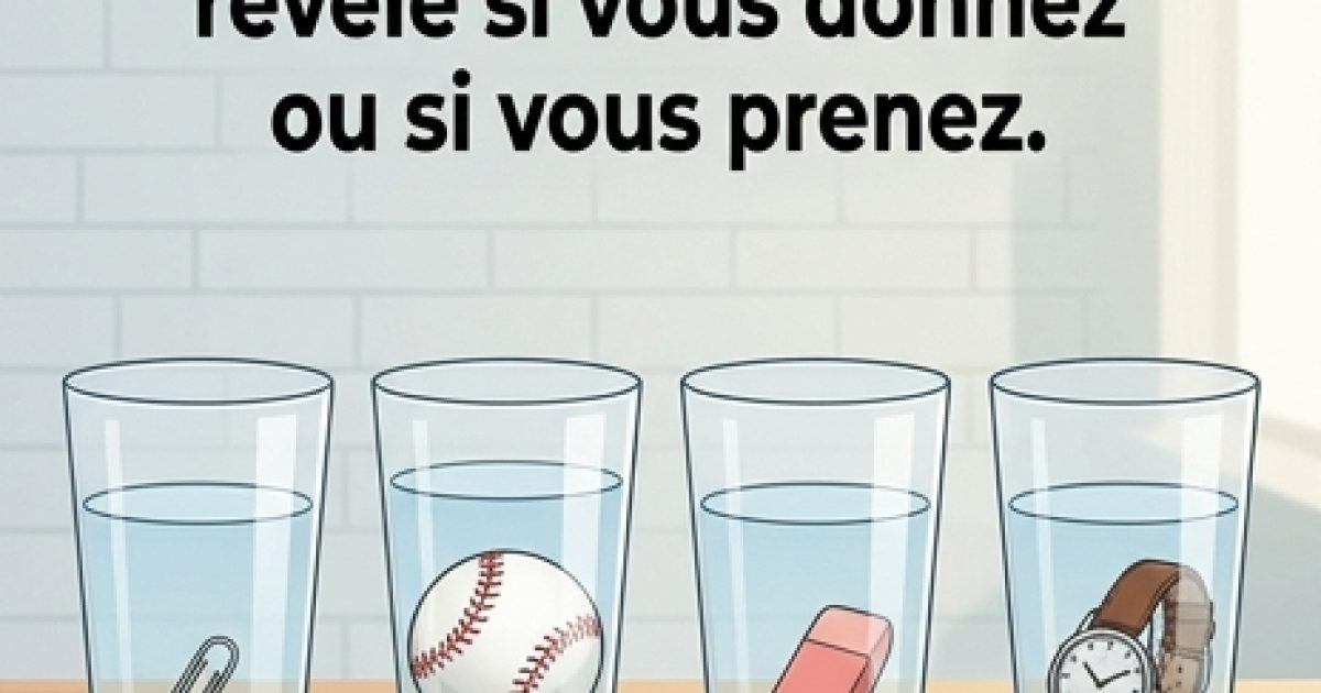 Quel verre contient le plus d’eau ? Votre réponse révèle si vous êtes généreux ou égoïste