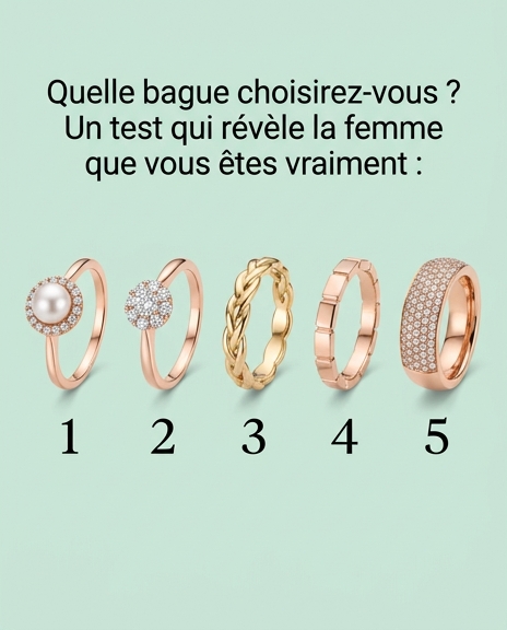 Quelle bague choisirez-vous ? Un test qui révèle quel genre de femme vous êtes