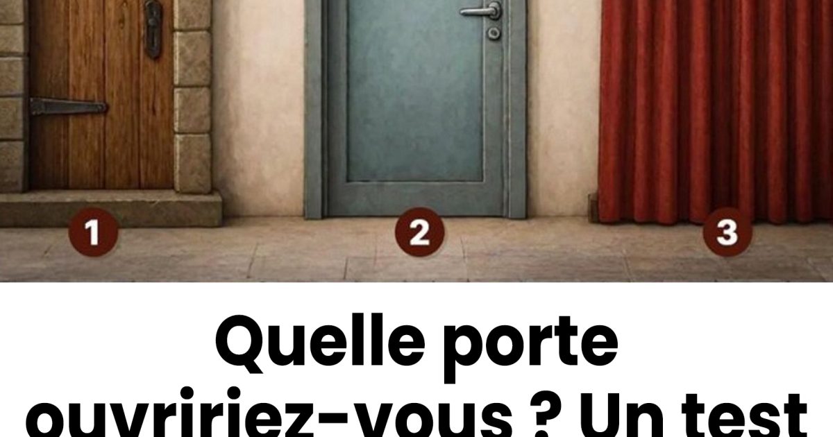 Quelle porte ouvririez-vous ? Un test honnête qui révèle complètement votre personnalité
