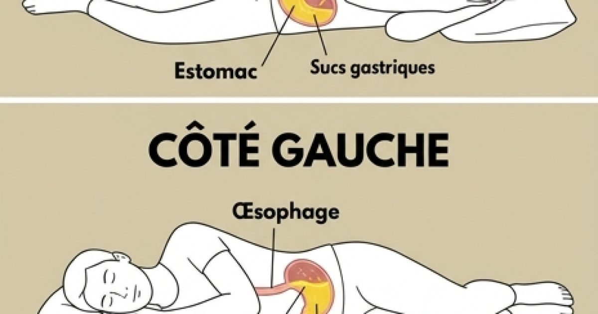 Quels risques vous écourez lorsque vous dormez sur le côté droit ?