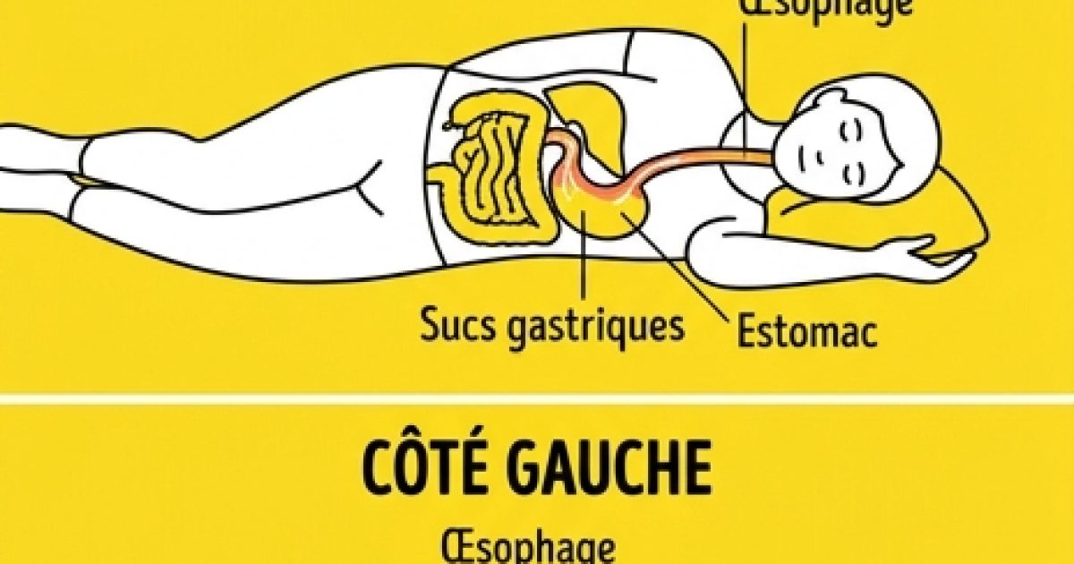 Quels sont les risques encourus lorsqu'on dort sur le côté droit ?