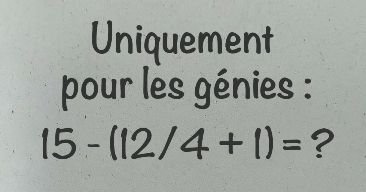 Qui pourra trouver la bonne réponse ?