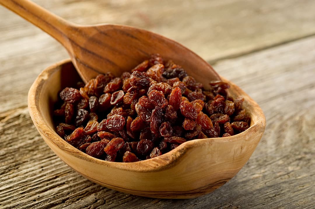 Raisins secs en gros plan