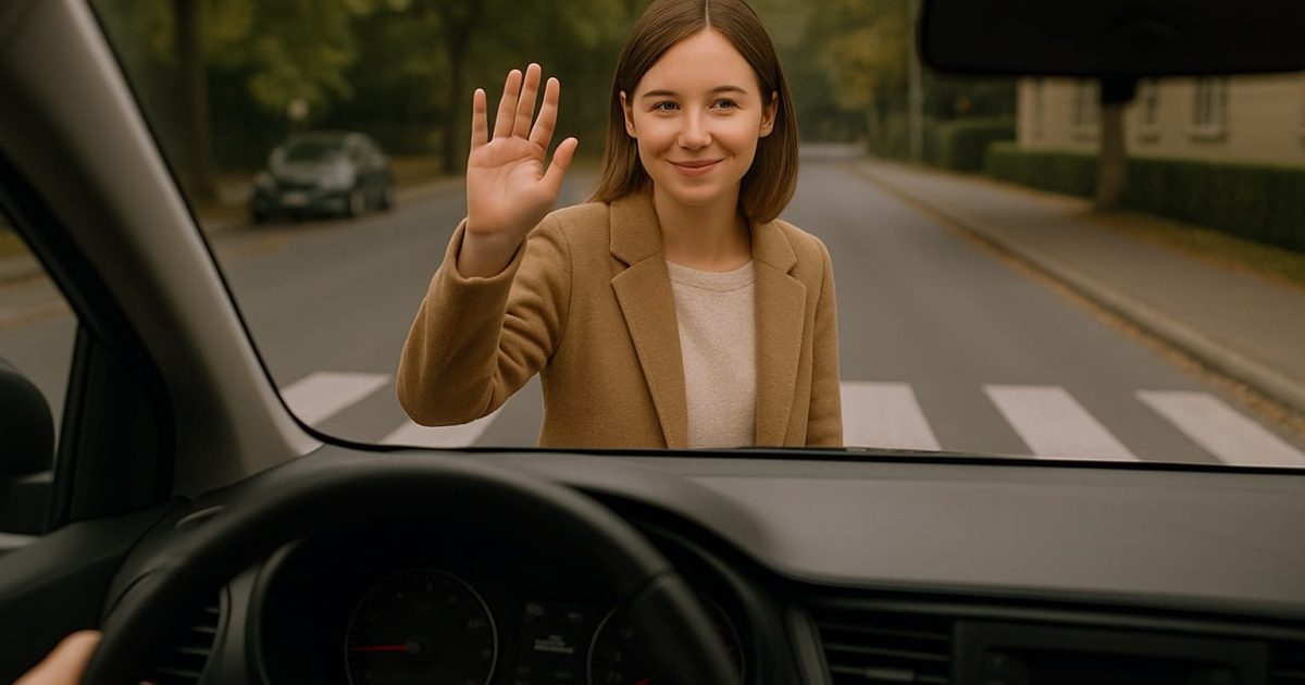 Les personnes qui remercient les voitures d’un signe de la main : un geste révélateur de votre personnalité, selon la psychologie