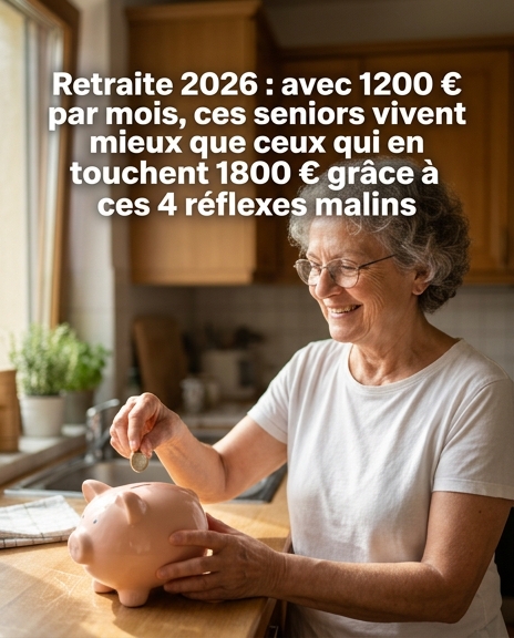 Retraite 2026 : avec 1 200 € par mois, certains seniors s’en sortent mieux que ceux qui perçoivent 1 800 €, grâce à quatre réflexes malins au quotidien