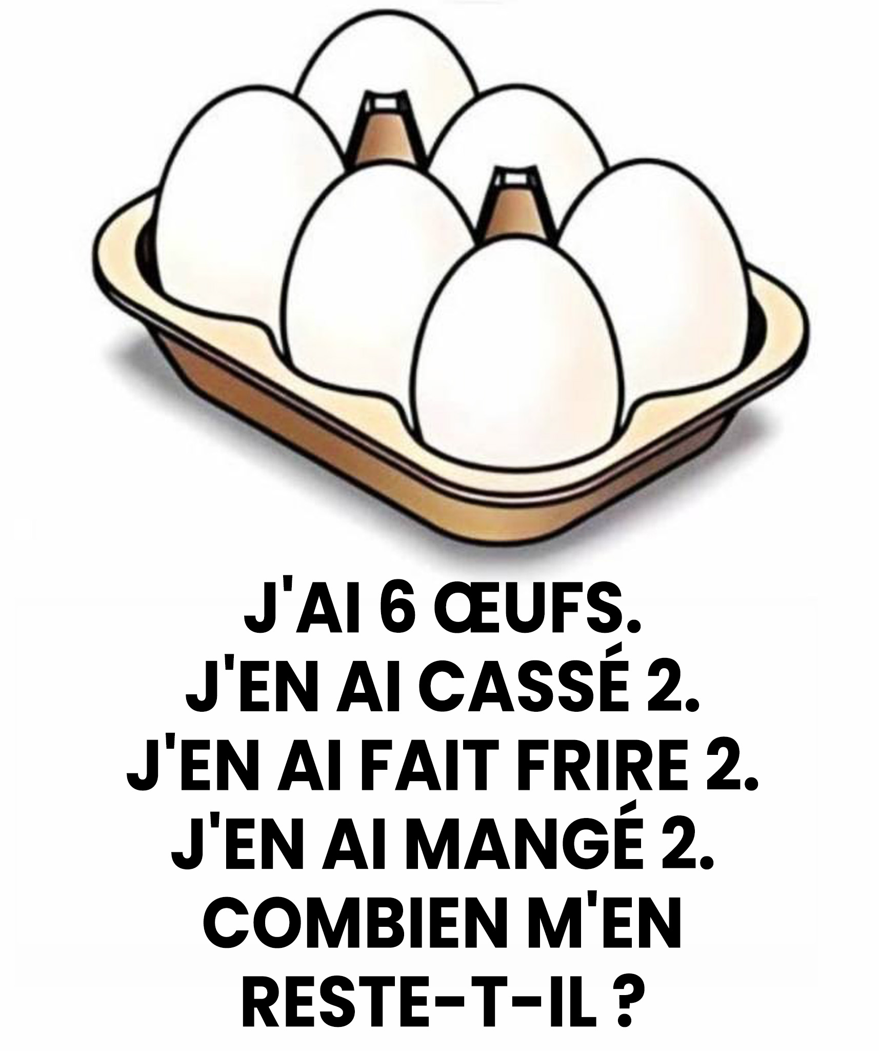 Saurez-vous dire combien d’œufs il reste ?