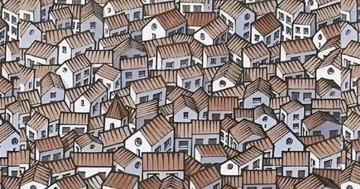 Saurez-vous trouver le chat caché parmi les maisons ?