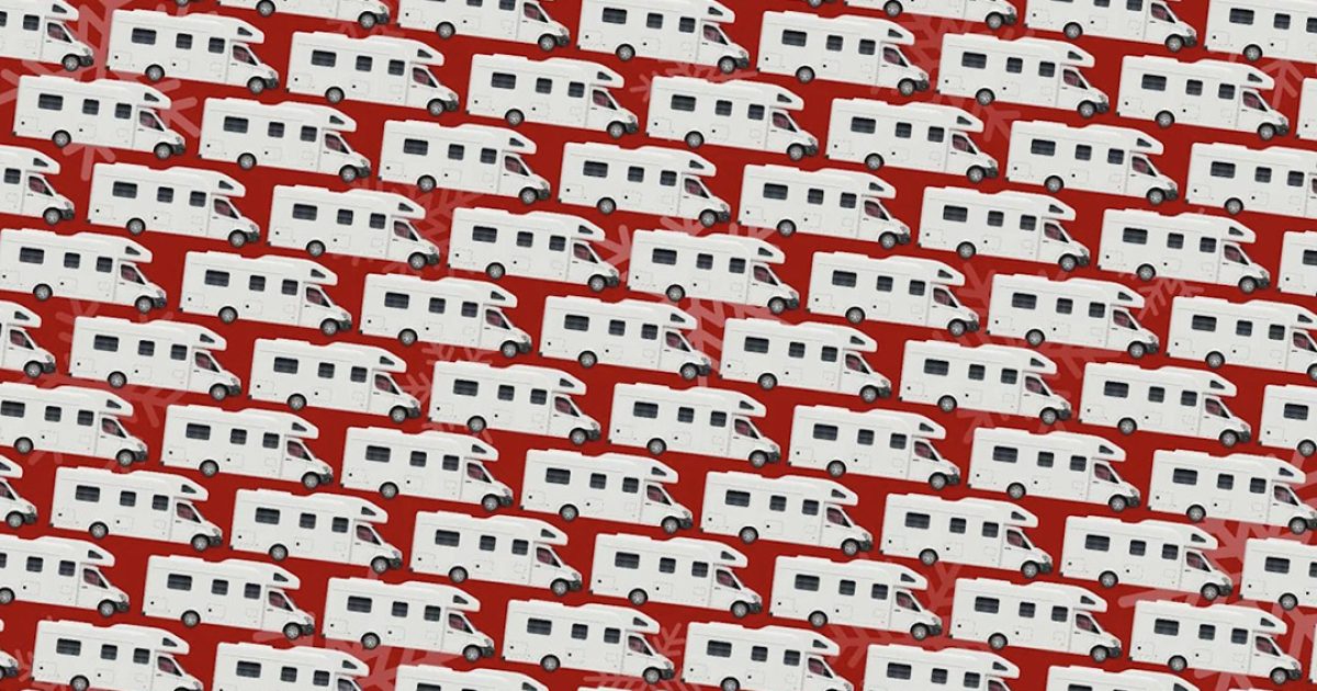 Seules les personnes à la vue perçante réussiront à repérer le camping-car différent