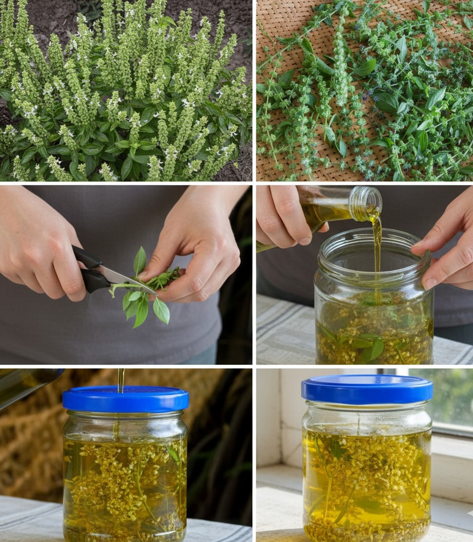 Si votre basilic a des fleurs sur les pointes, ne les jetez pas : elles valent leur pesant d'or si vous les utilisez ainsi!