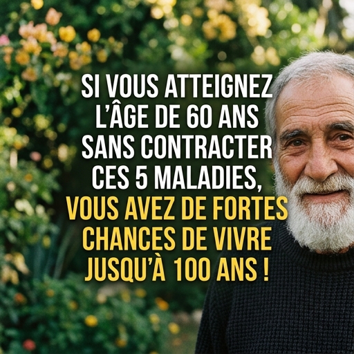 Si vous atteignez l’âge de 60 ans sans contracter ces 5 maladies, vous avez de fortes chances de vivre jusqu’à 100 ans !