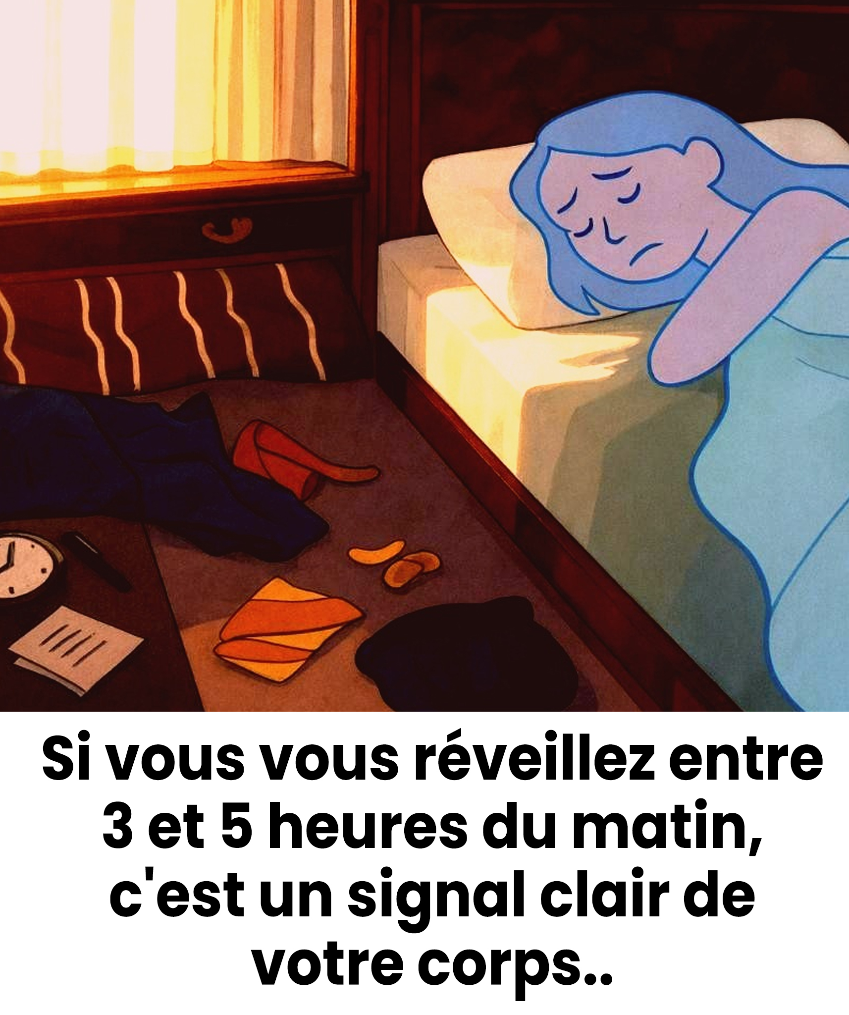 Si vous vous réveillez à l’aube entre 3 h et 5 h, c’est un signal clair de votre corps