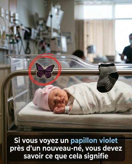 Si vous voyez un autocollant papillon violet près d'un nouveau-né, voici ce que cela signifie