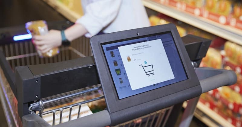 Nouveau caddie intelligent avec écran tactile