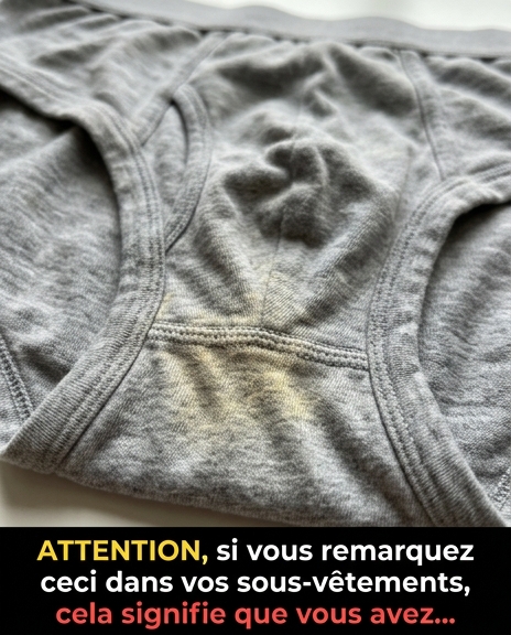 Soyez prudente, si vous remarquez cela dans vos sous-vêtements, cela signifie que vous avez ceci