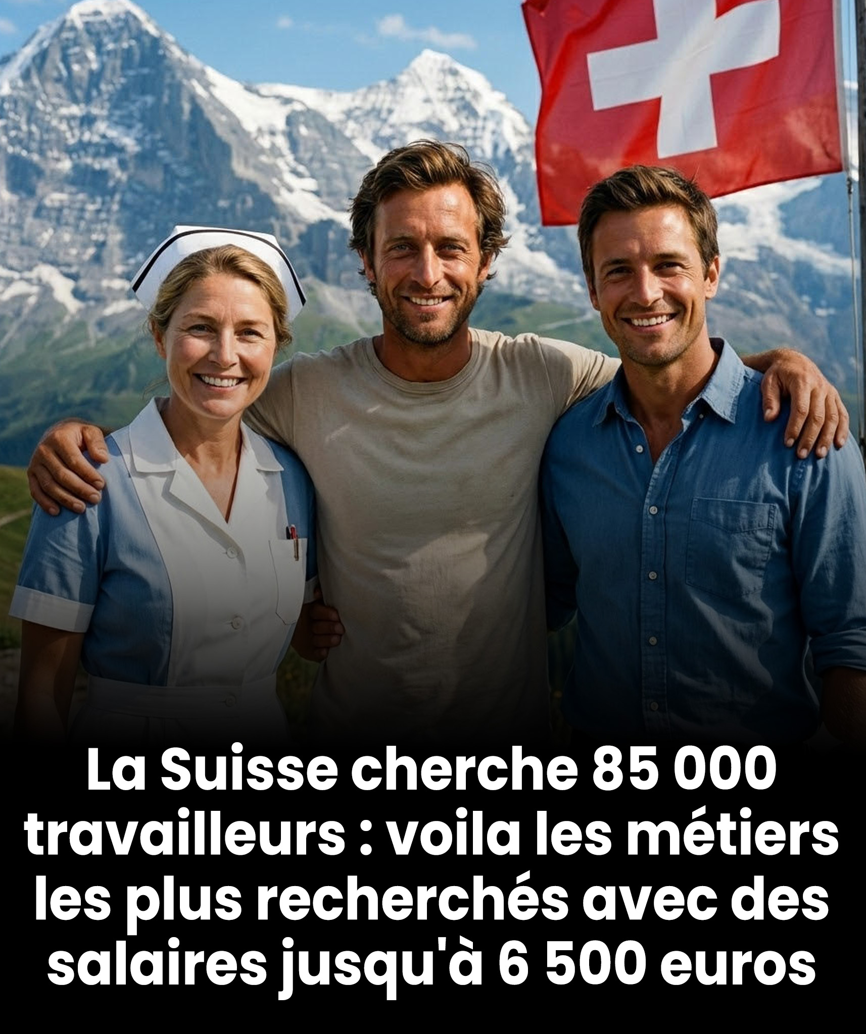 Suisse : 85 000 postes à saisir – découvrez les métiers les plus demandés et leurs salaires jusqu’à 6 500 €