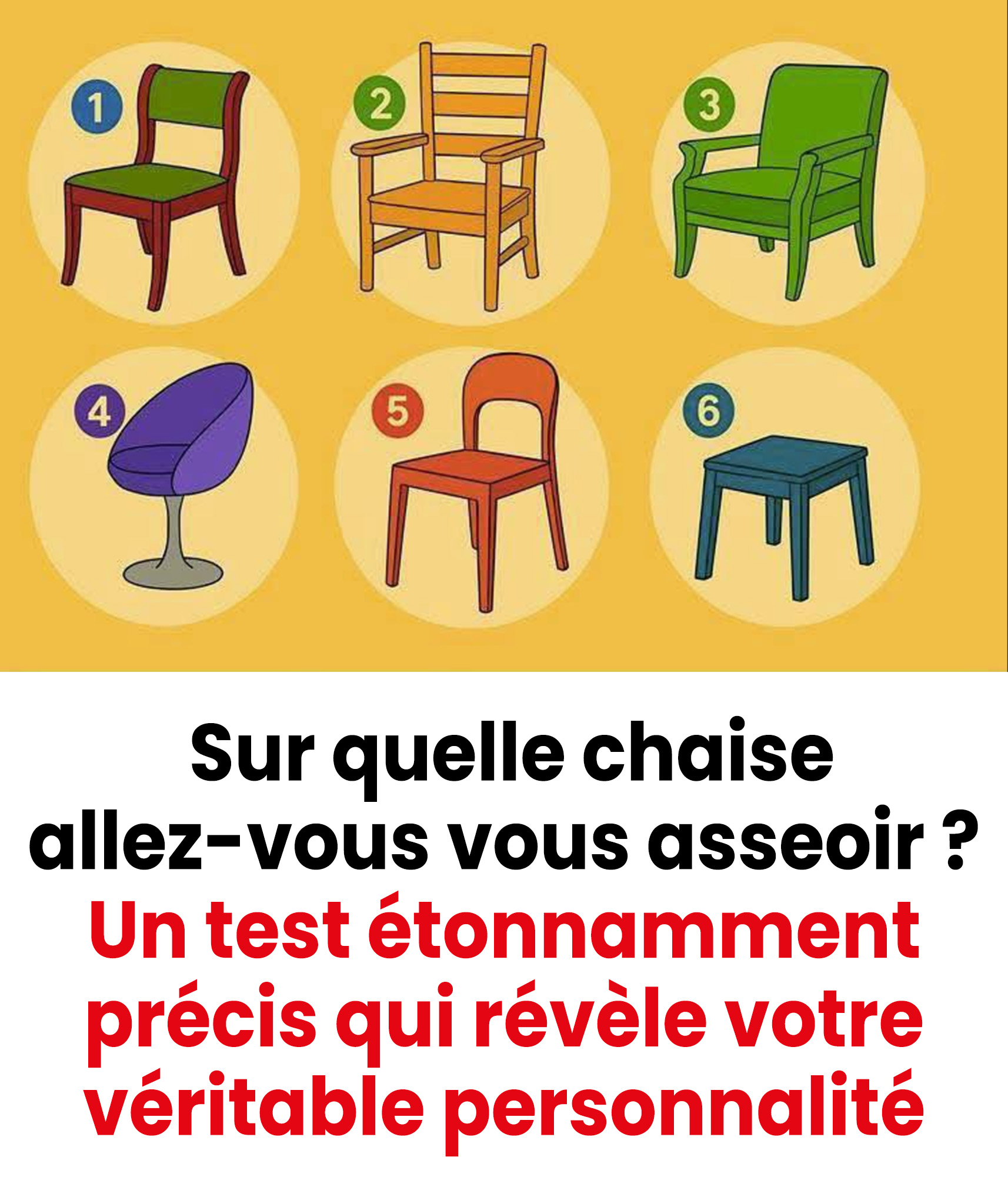 Sur quelle chaise choisiriez-vous de vous asseoir ? Découvrez ce que cela dit de votre personnalité