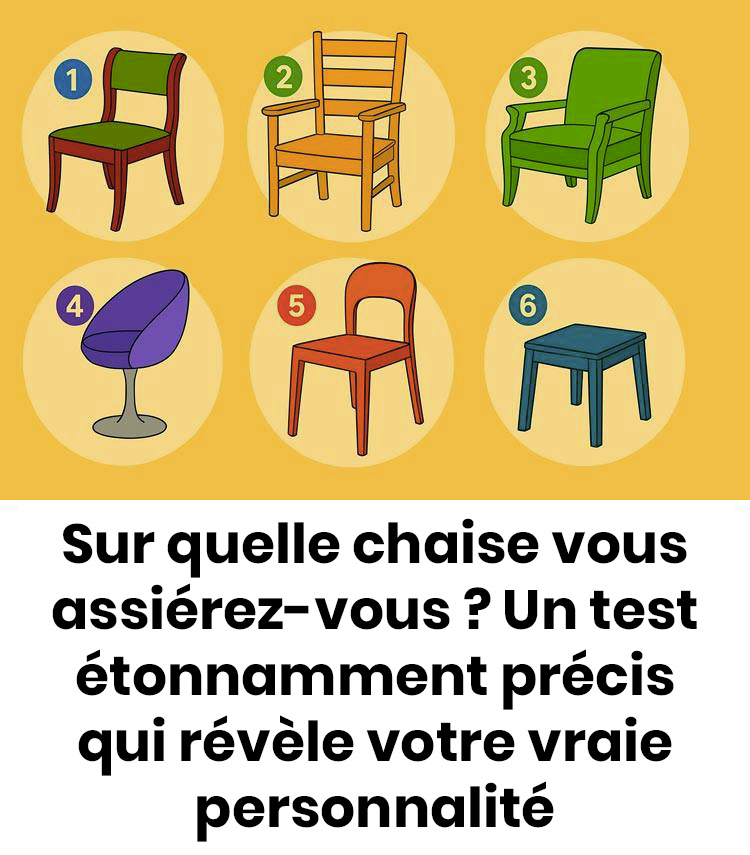 Sur quelle chaise vous assiérez-vous ? Un test étonnamment précis de votre personnalité