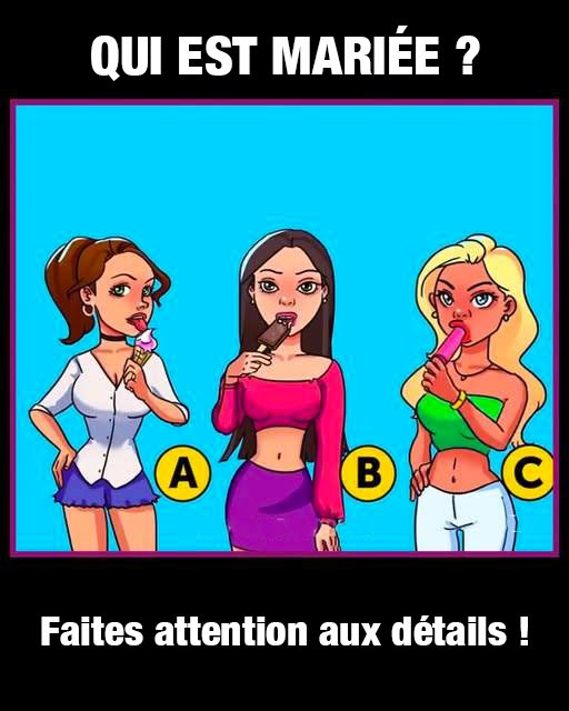 Test : Laquelle de ces femmes est mariée ?