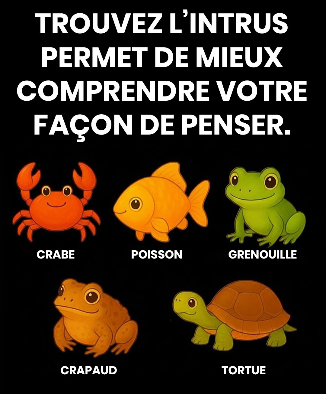 Trouvez l’intrus permet de mieux comprendre votre façon de penser