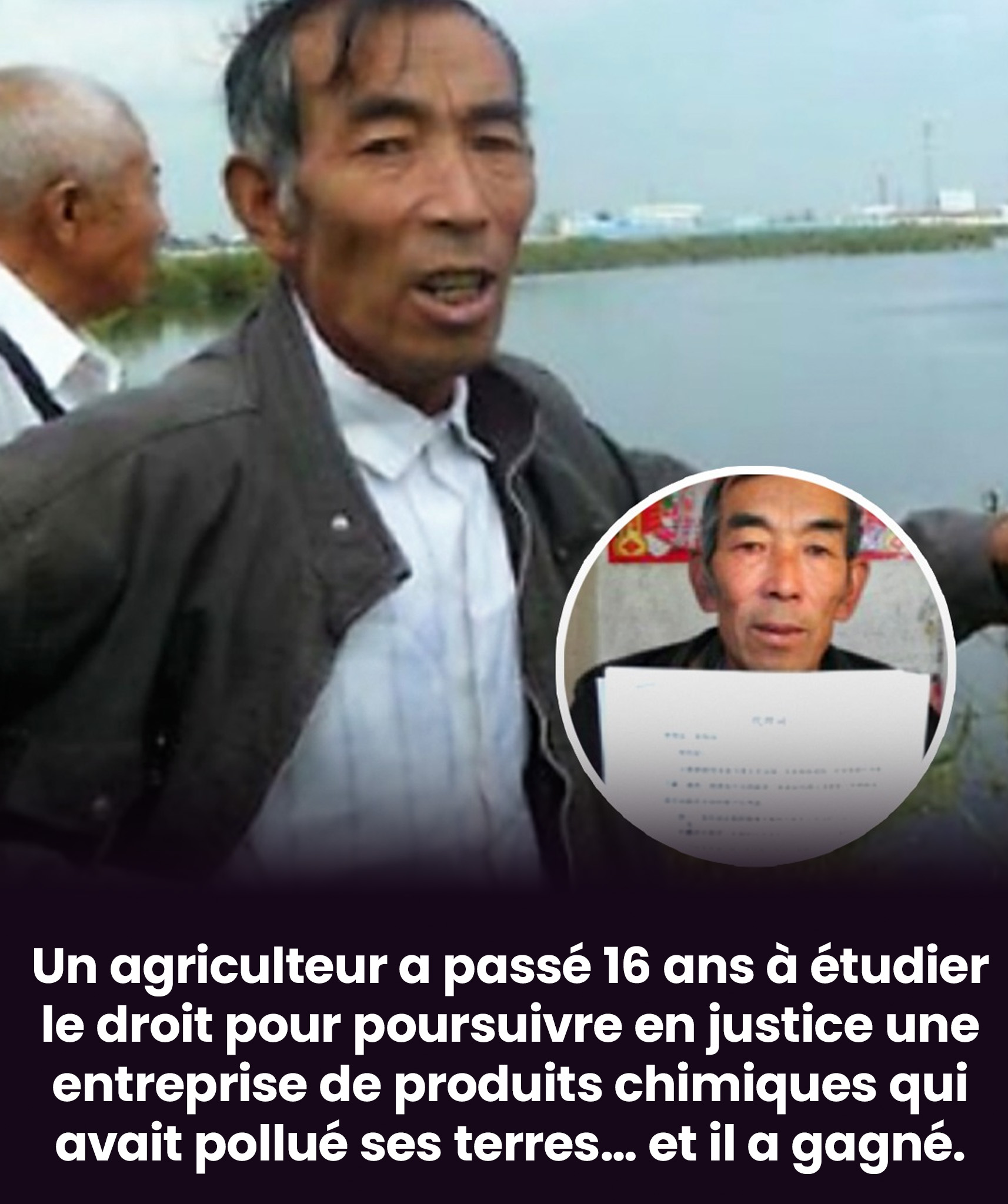 Un agriculteur étudie le droit depuis 16 ans afin de poursuivre en justice une entreprise de produits chimiques qui a pollué ses terres