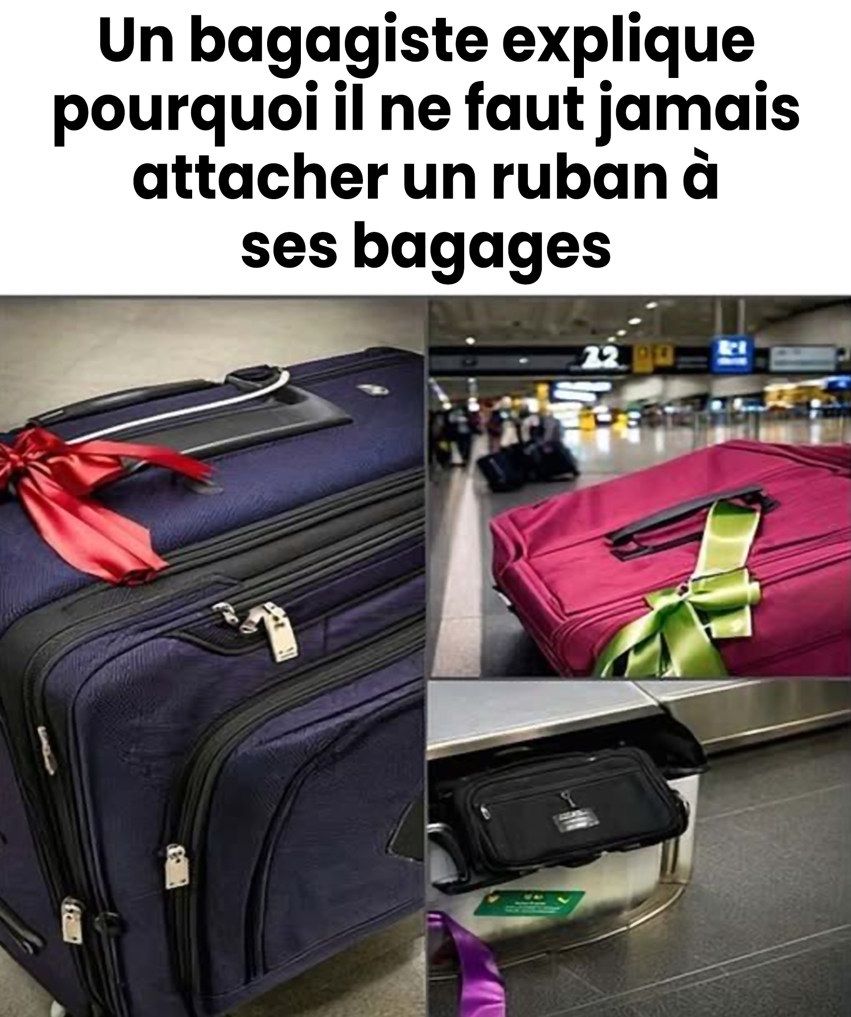 Un bagagiste révèle pourquoi vous ne devriez jamais attacher un ruban à votre valise