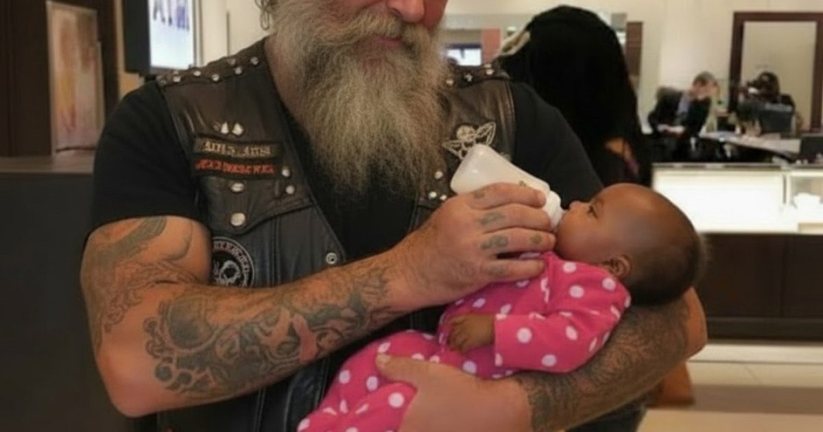 Un biker refusait de me rendre mon bébé en pleurs à l’hôpital — paniquée, j’ai appelé la sécurité