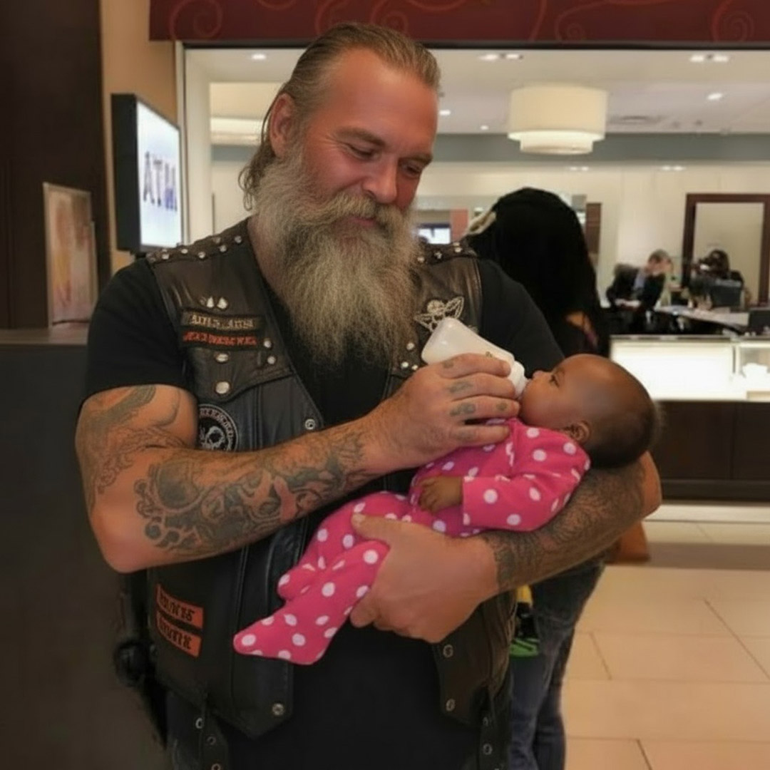 Un biker refusait de me rendre mon bébé en pleurs à l’hôpital — paniquée, j’ai appelé la sécurité