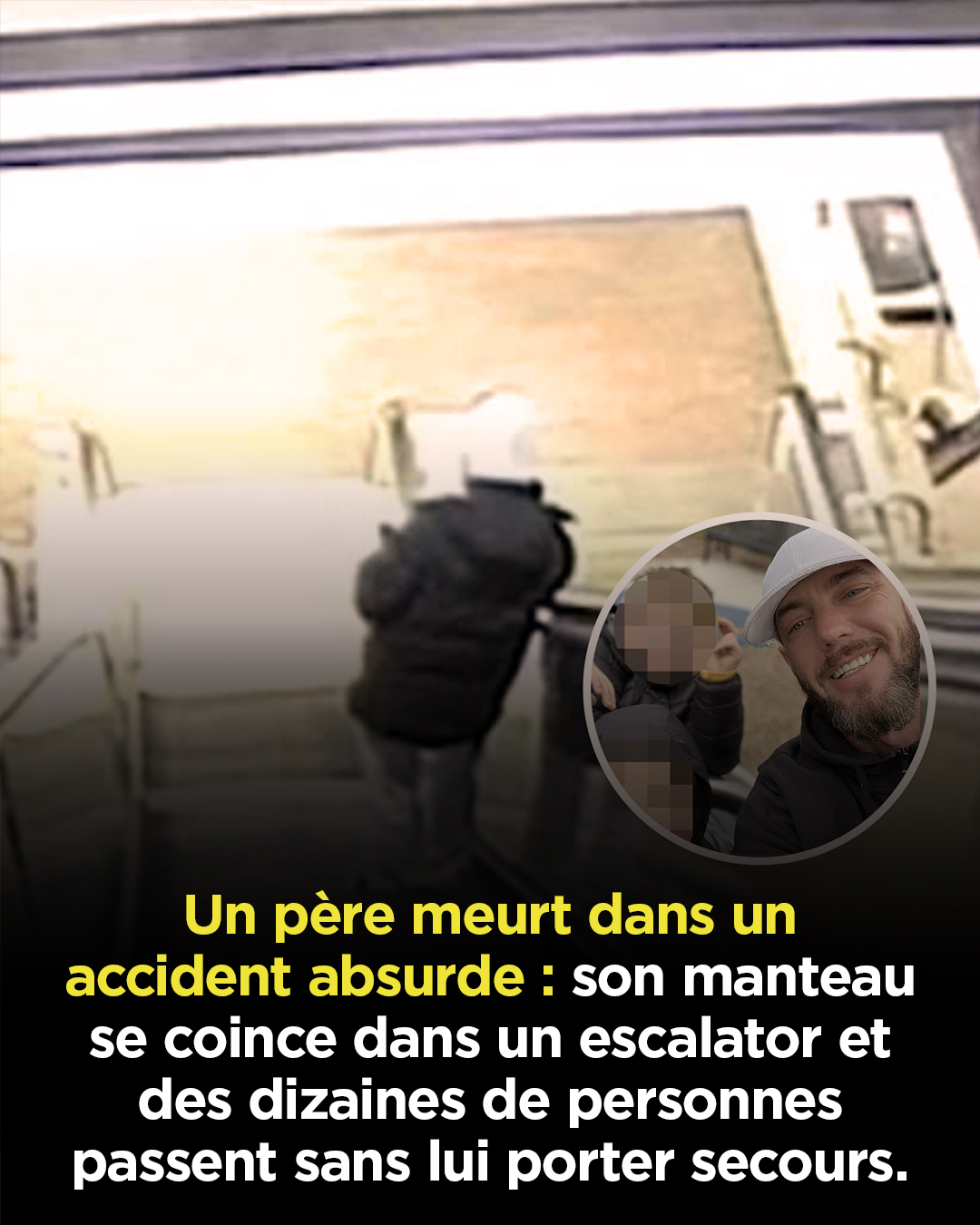 Un charpentier de 40 ans, père de deux enfants, est décédé après être resté coincé dans un escalator du métro. Plus d’une douzaine de personnes sont passées à côté de lui sans lui porter secours